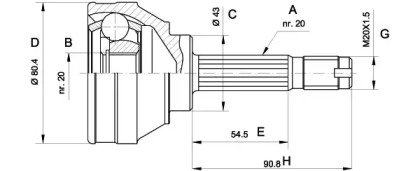 OPEN PARTS CVJ5001.10