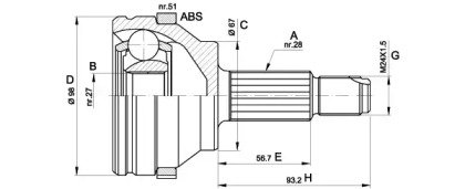 OPEN PARTS CVJ5358.10