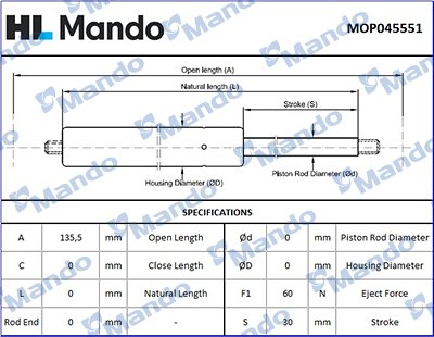 MANDO MOP045551 MANDO MOP045551