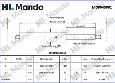 MANDO MOP045861 MANDO MOP045861