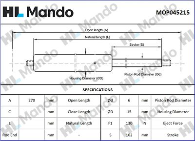MANDO MOP045215 MANDO MOP045215