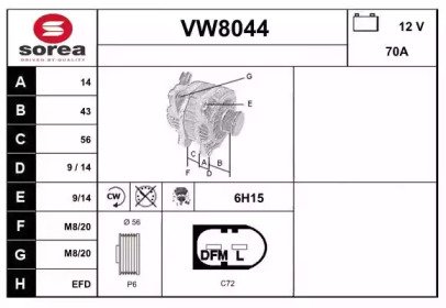 SNRA VW8044