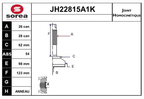 SNRA JH22815A1K