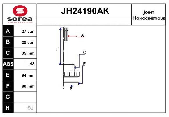 SNRA JH24190AK