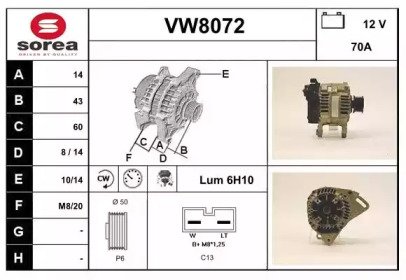 SNRA VW8072