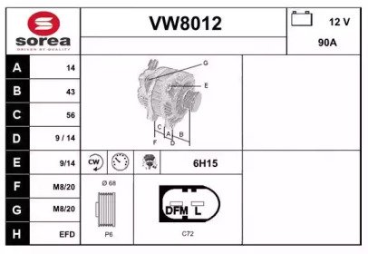 SNRA VW8012