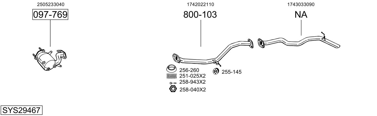 BOSAL SYS29467