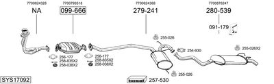 BOSAL SYS17092 BOSAL SYS17092