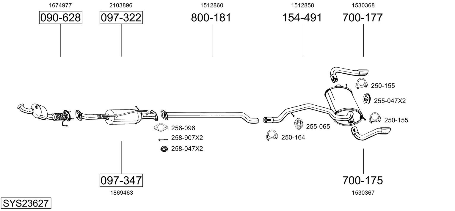 BOSAL SYS23627