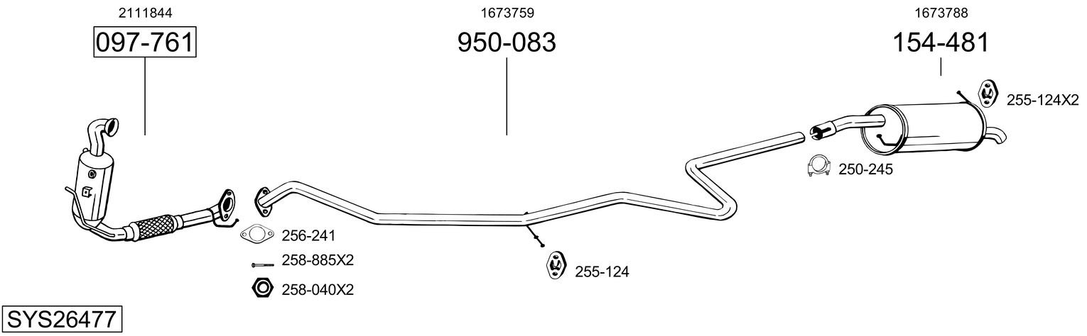 BOSAL SYS26477