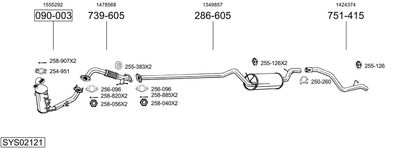 BOSAL SYS02121 BOSAL SYS02121