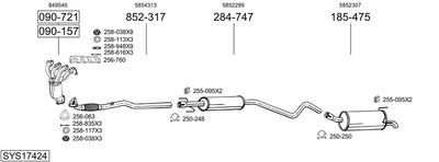 BOSAL SYS17424 BOSAL SYS17424