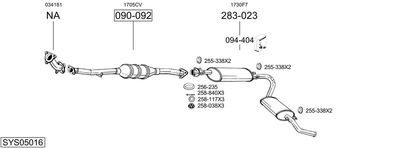 BOSAL SYS05016