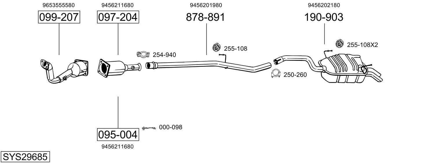 BOSAL SYS29685