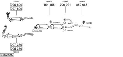 BOSAL SYS22092 BOSAL SYS22092