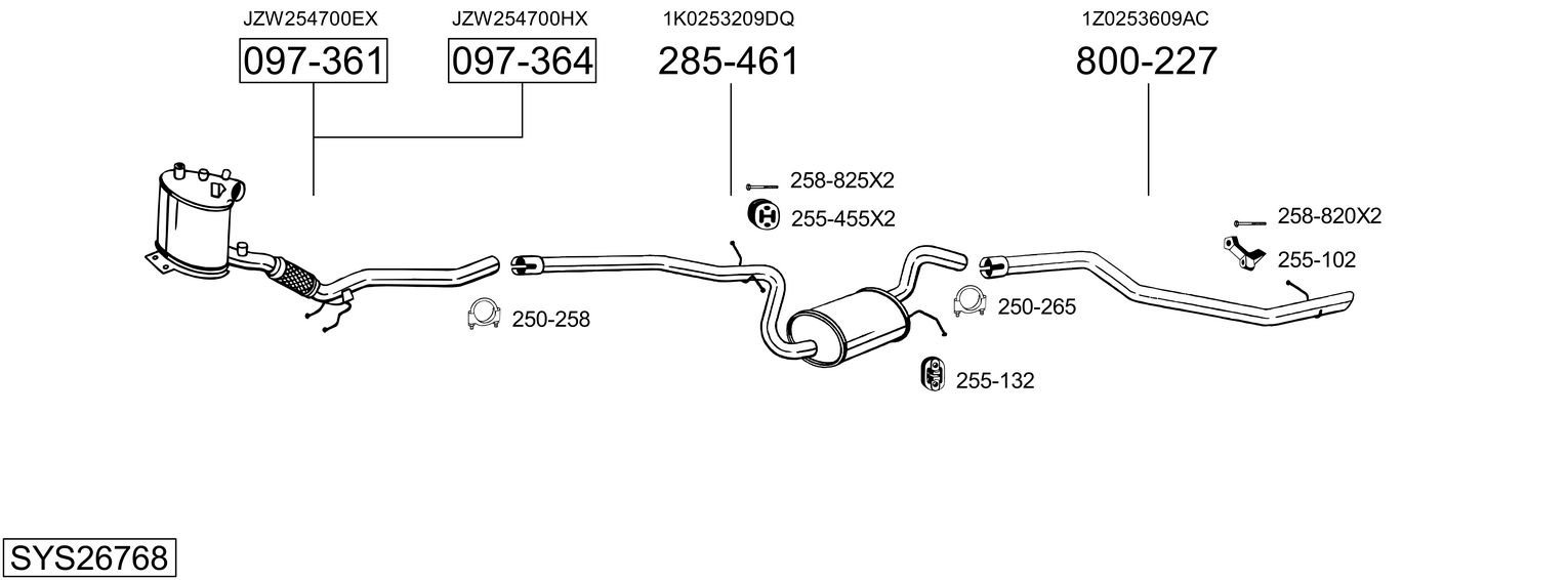 BOSAL SYS26768