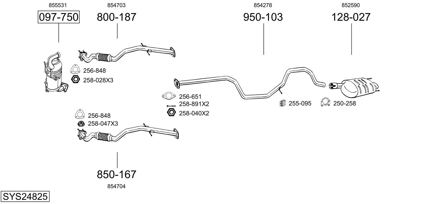 BOSAL SYS24825
