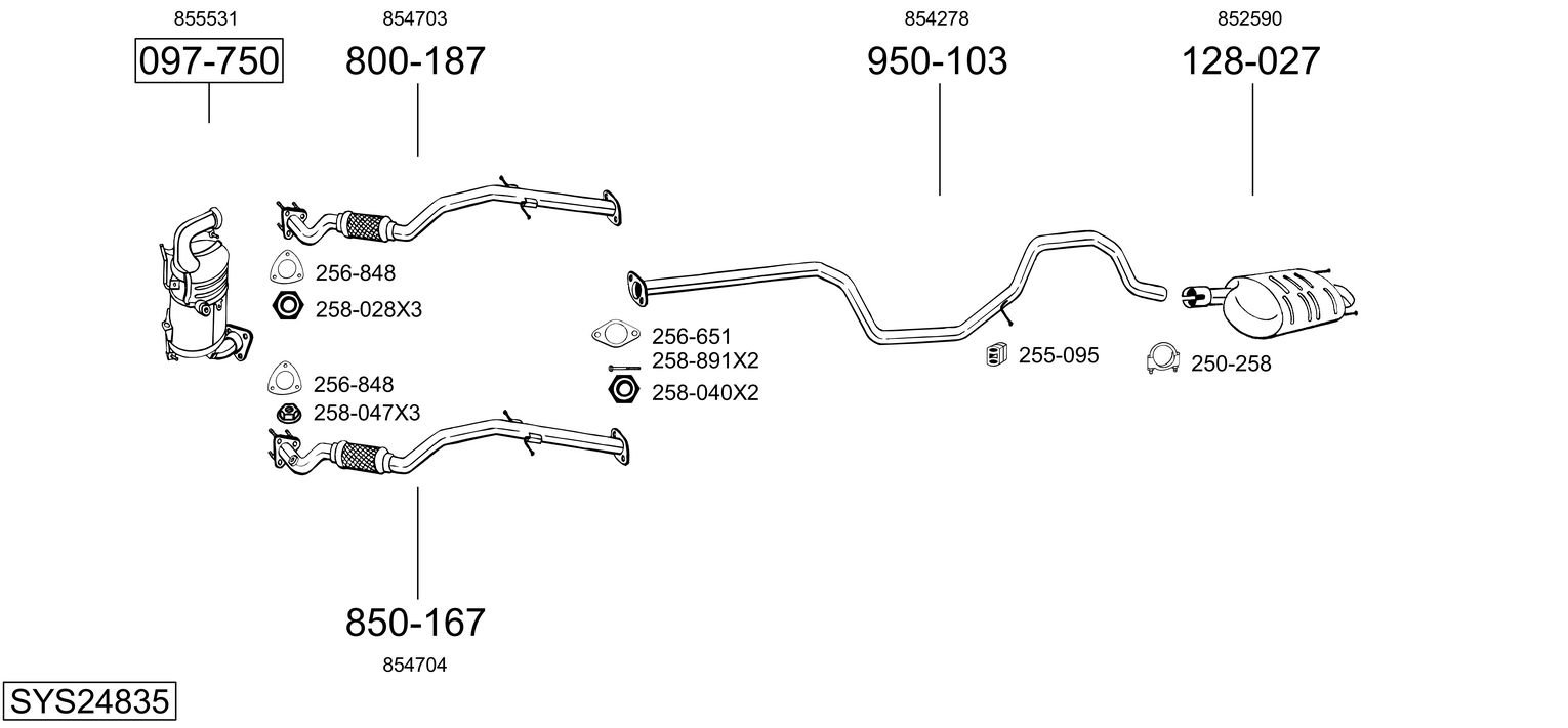BOSAL SYS24835