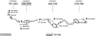 BOSAL SYS05454 BOSAL SYS05454