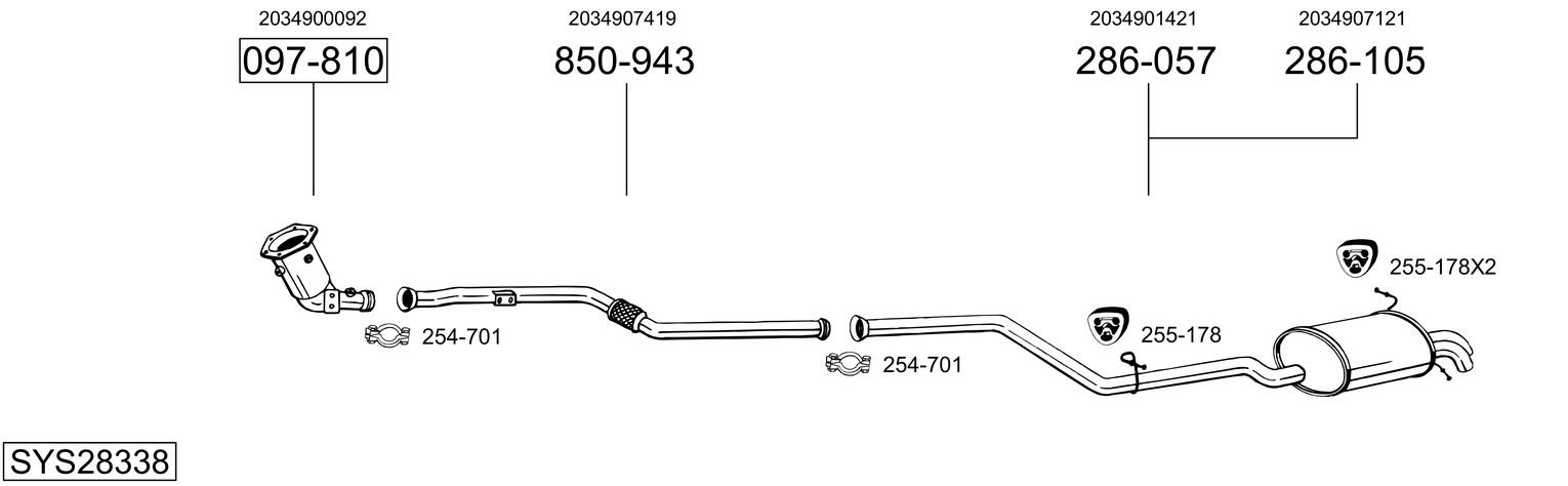 BOSAL SYS28338