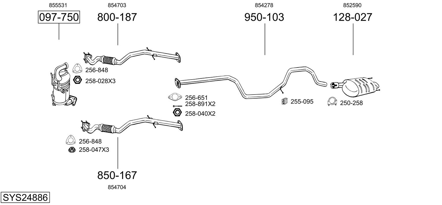 BOSAL SYS24886