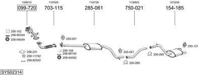 BOSAL SYS02314 BOSAL SYS02314