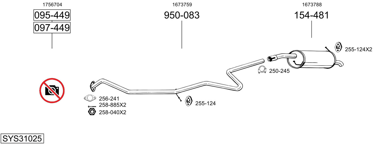 BOSAL SYS31025 BOSAL SYS31025