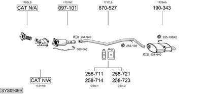 BOSAL SYS09669