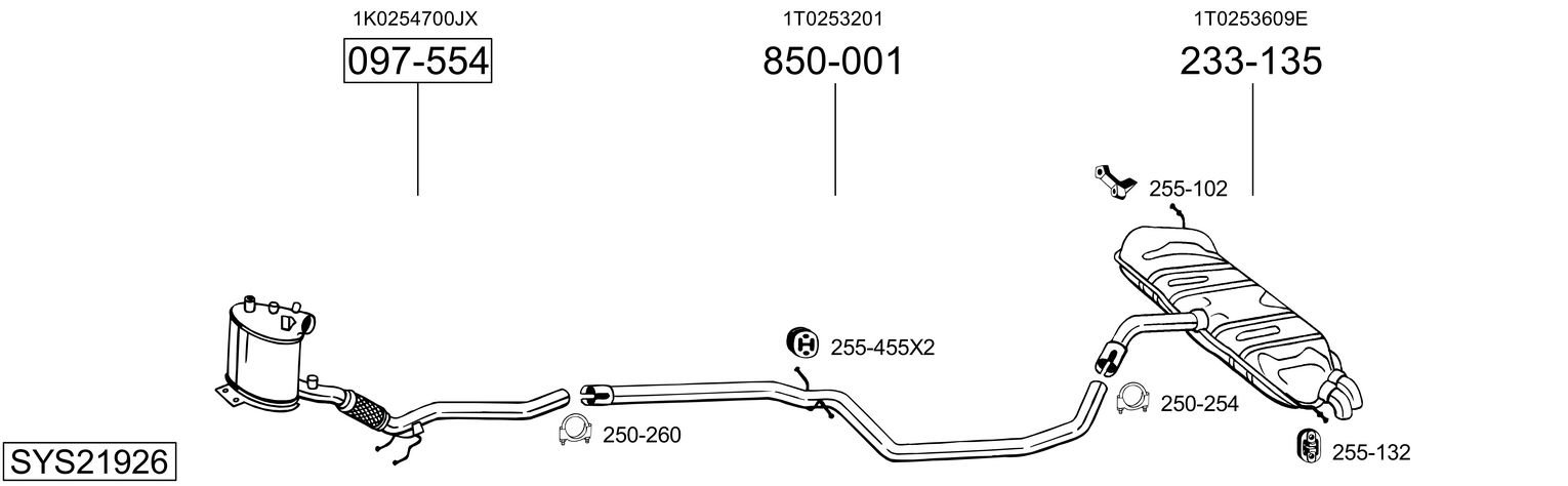 BOSAL SYS21926