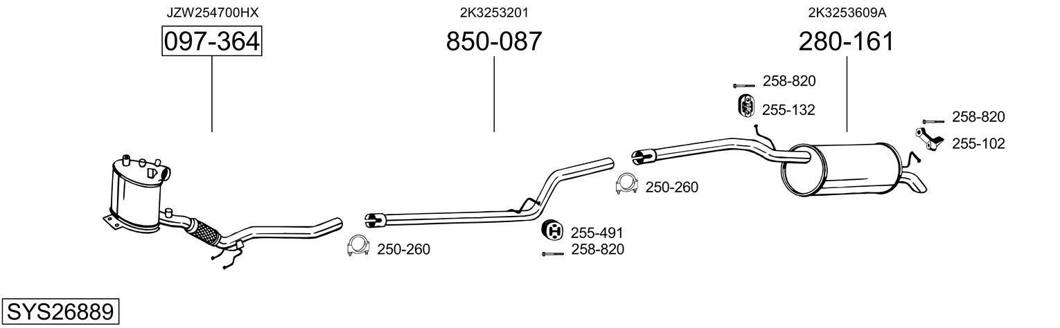 BOSAL SYS26889