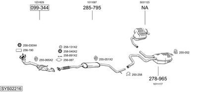 BOSAL SYS02216 BOSAL SYS02216
