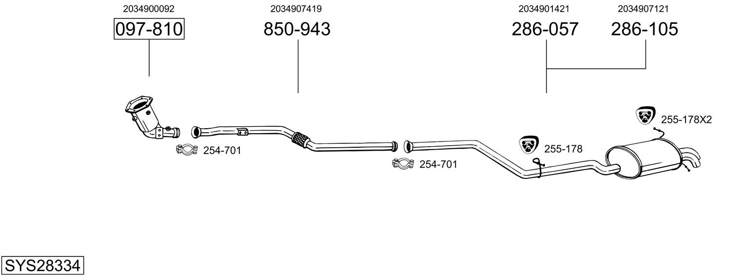 BOSAL SYS28334