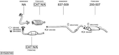 BOSAL SYS20740 BOSAL SYS20740