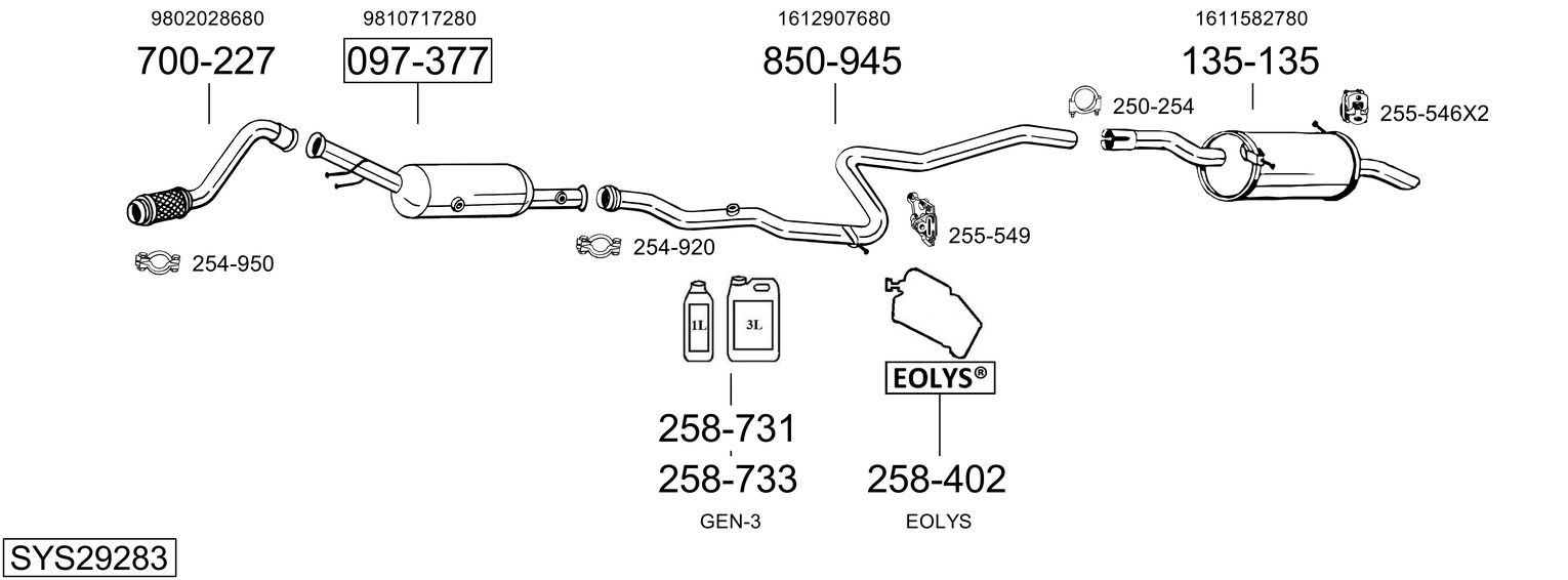 BOSAL SYS29283