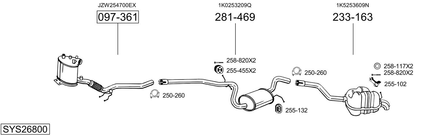 BOSAL SYS26800
