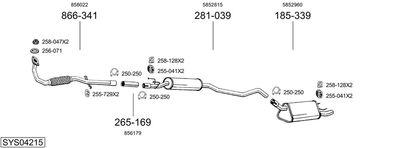 BOSAL SYS04215 BOSAL SYS04215