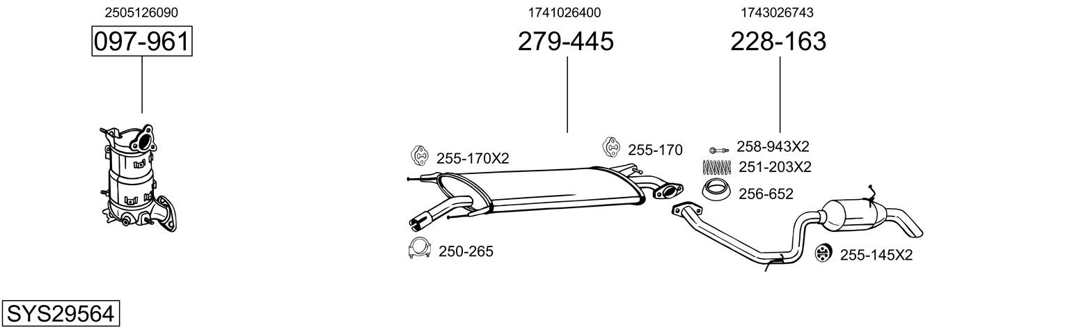 BOSAL SYS29564