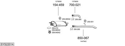 BOSAL SYS22014