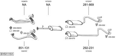 BOSAL SYS11151 BOSAL SYS11151