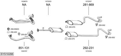 BOSAL SYS10288 BOSAL SYS10288