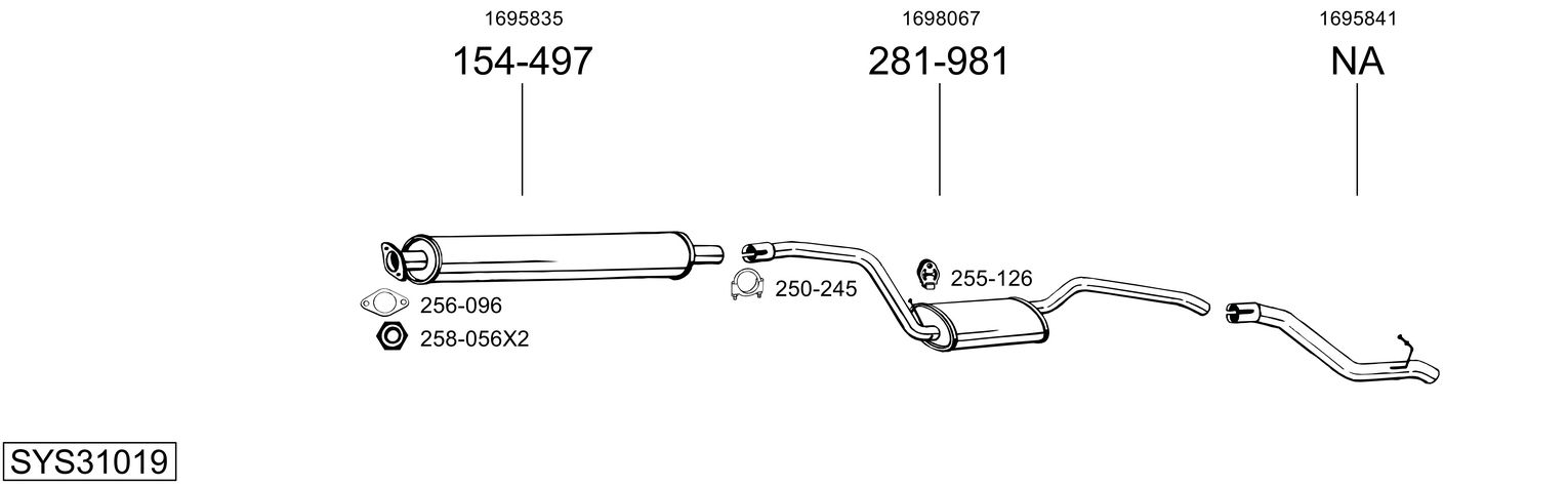 BOSAL SYS31019 BOSAL SYS31019