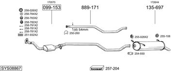 BOSAL SYS08867