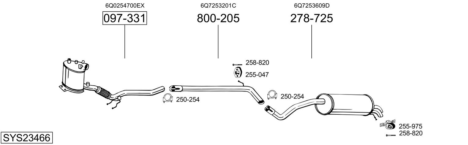 BOSAL SYS23466