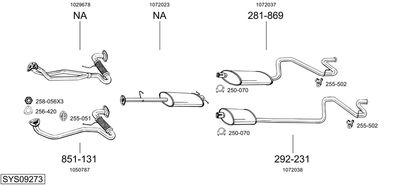BOSAL SYS09273 BOSAL SYS09273