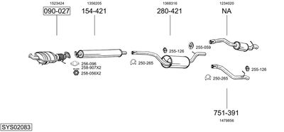 BOSAL SYS02083 BOSAL SYS02083