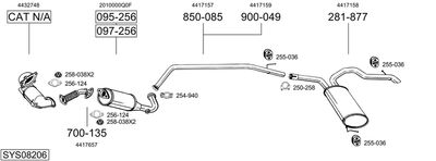BOSAL SYS08206 BOSAL SYS08206
