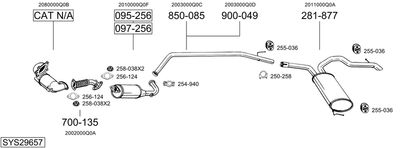 BOSAL SYS29657 BOSAL SYS29657