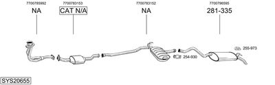 BOSAL SYS20655 BOSAL SYS20655