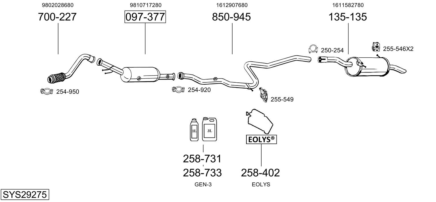 BOSAL SYS29275