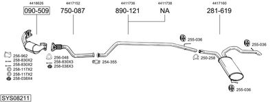 BOSAL SYS08211 BOSAL SYS08211
